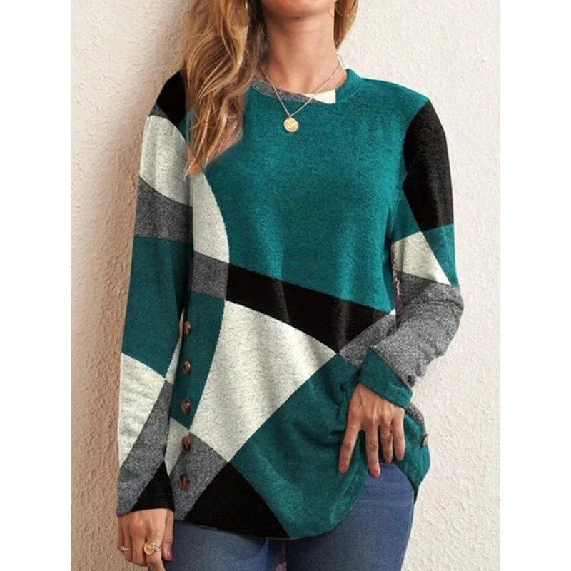 Blusa de Luxo Geométrica Manga Longa - Image 4