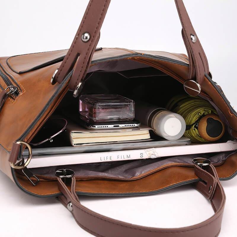 Bolsa Feminina de Couro Vintage - Image 4