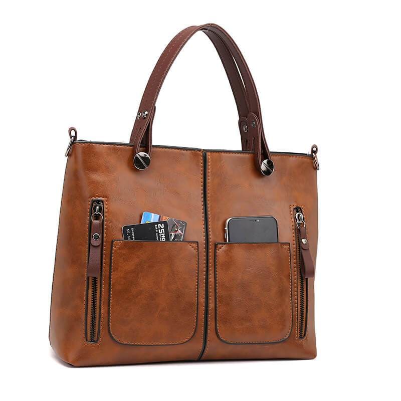 Bolsa Feminina de Couro Vintage - Image 5
