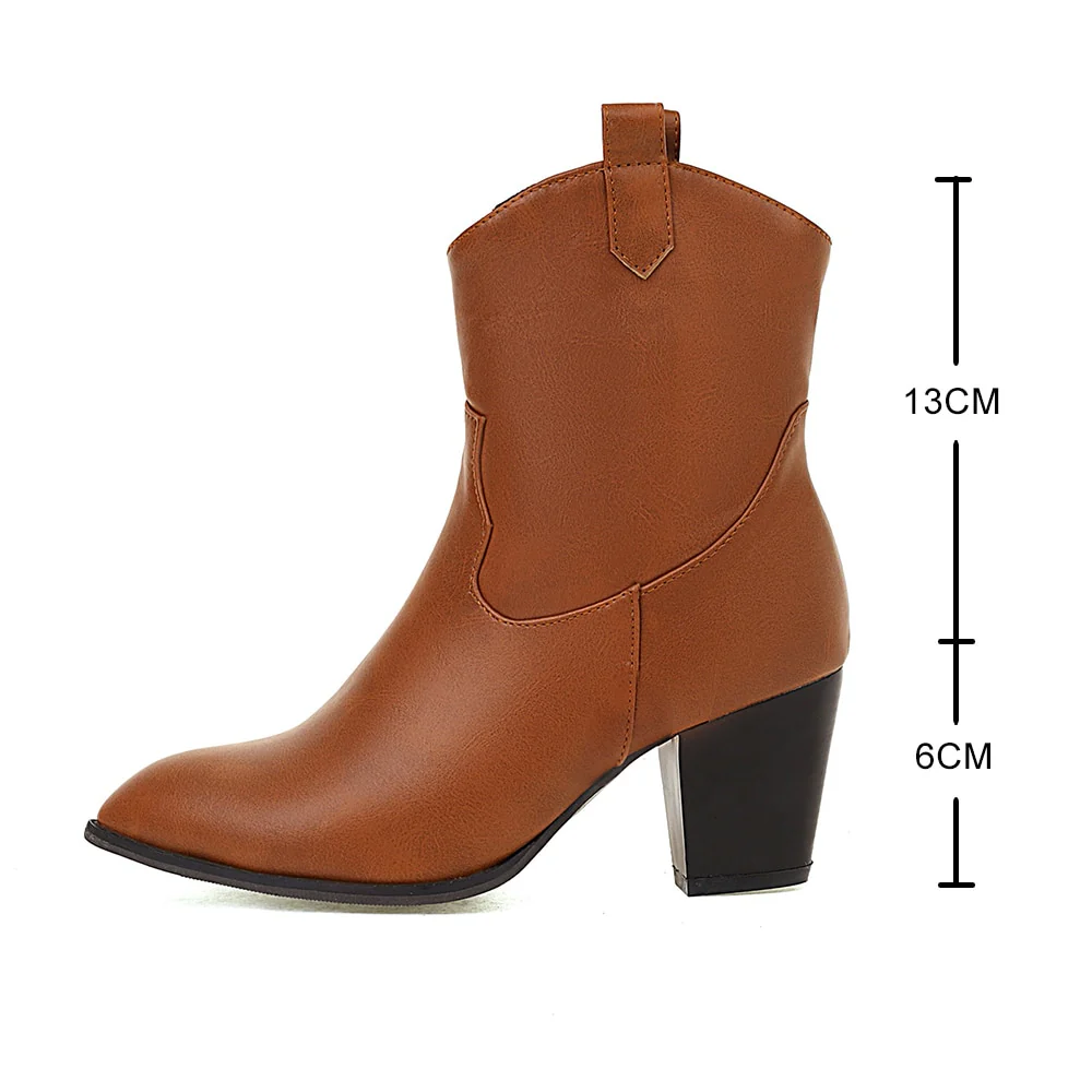 Bota Feminina Bico Fino Cano Curto - Image 6