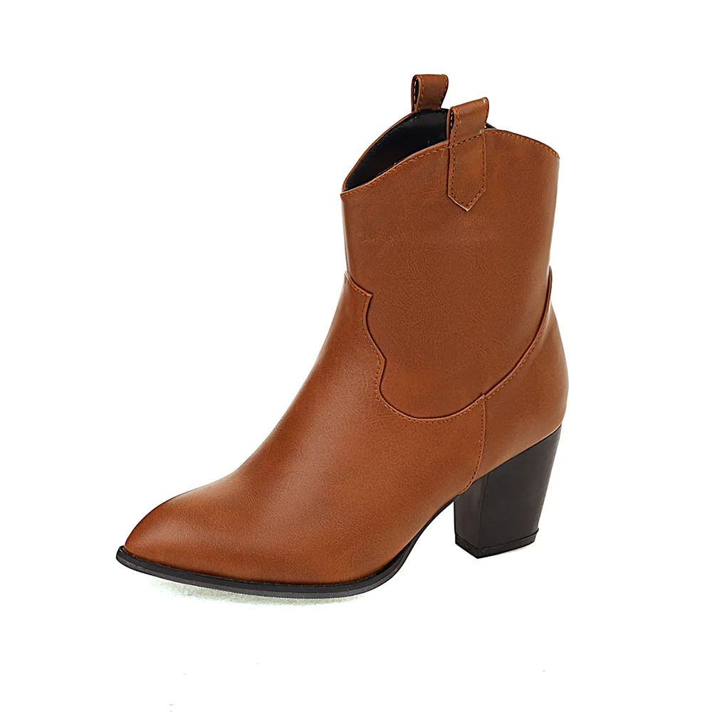 Bota Feminina Bico Fino Cano Curto - Image 7