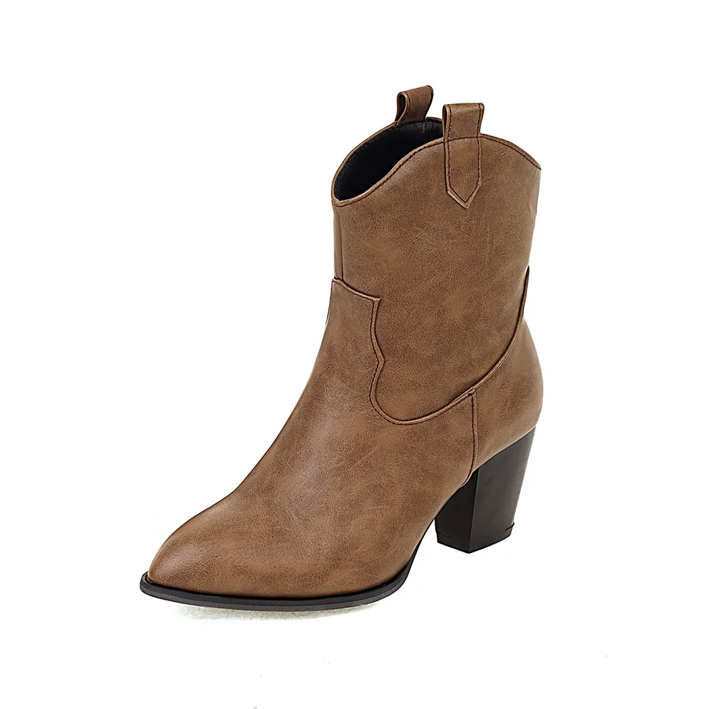 Bota Feminina Bico Fino Cano Curto - Image 8