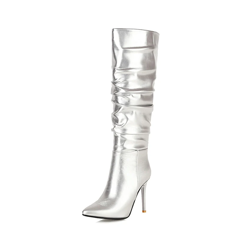 Bota Metalizada Cano Médio - Image 5