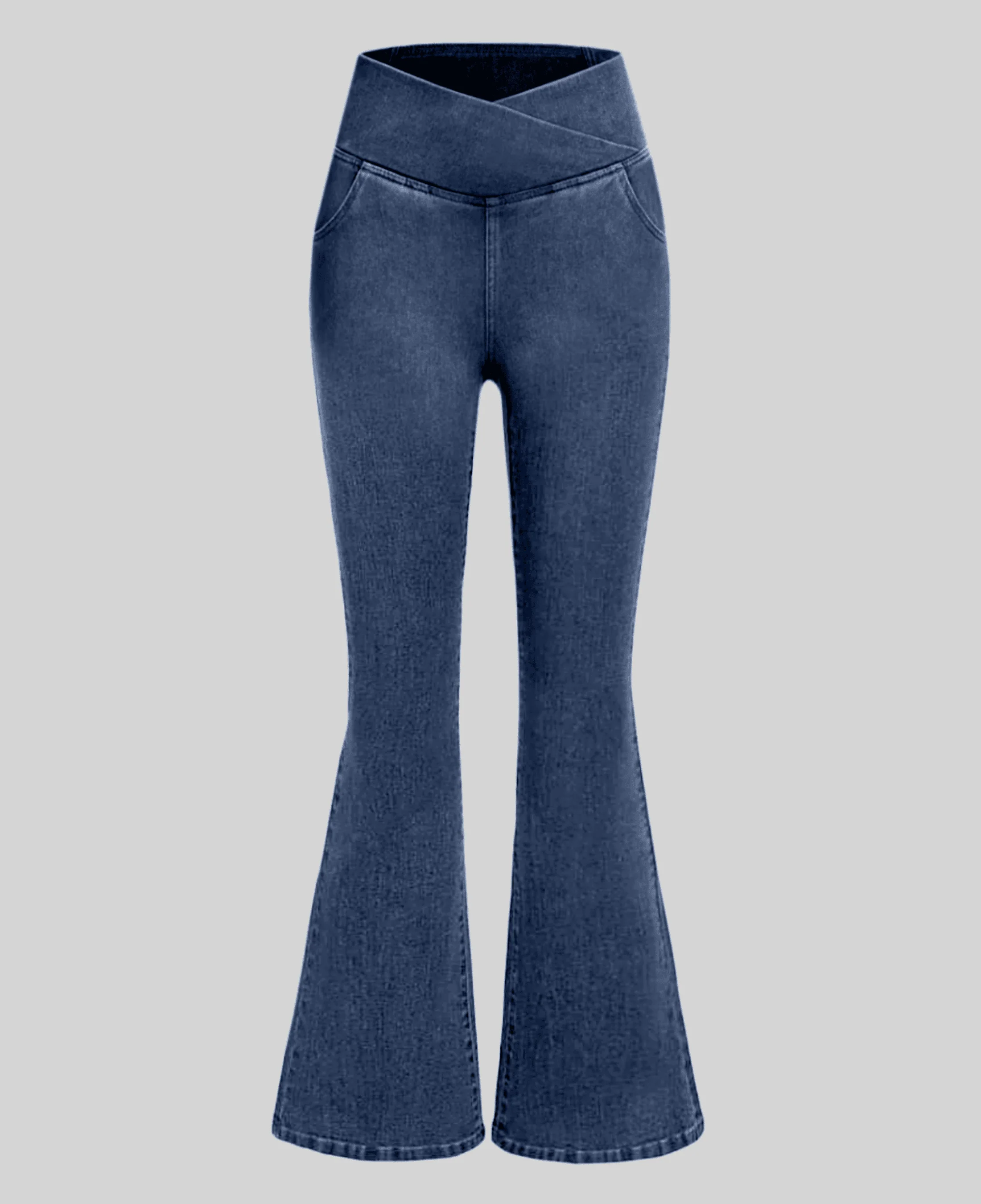 Calça Jeans de Cintura Alta Cruzada - Image 17