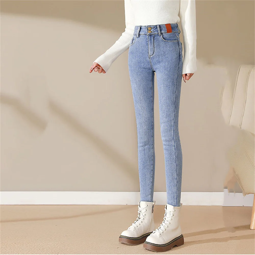 Calça Jeans Forrada Inverno Feminina - Image 5