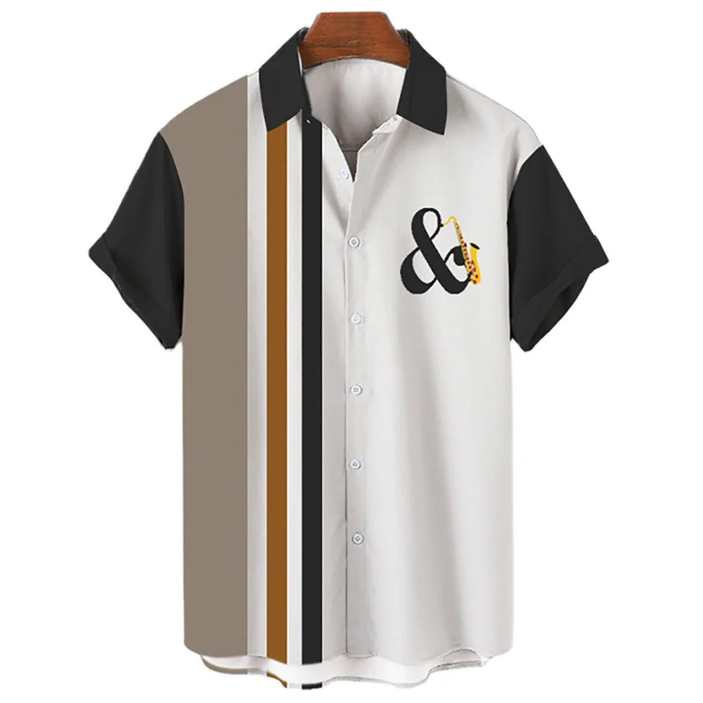 Camisa Manga Curta Masculina Estampada - Image 13