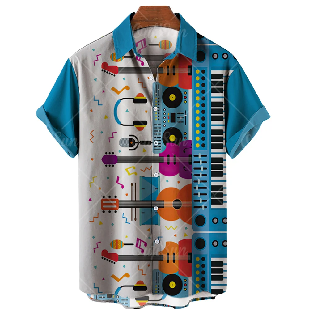 Camisa Manga Curta Masculina Estampada - Image 3