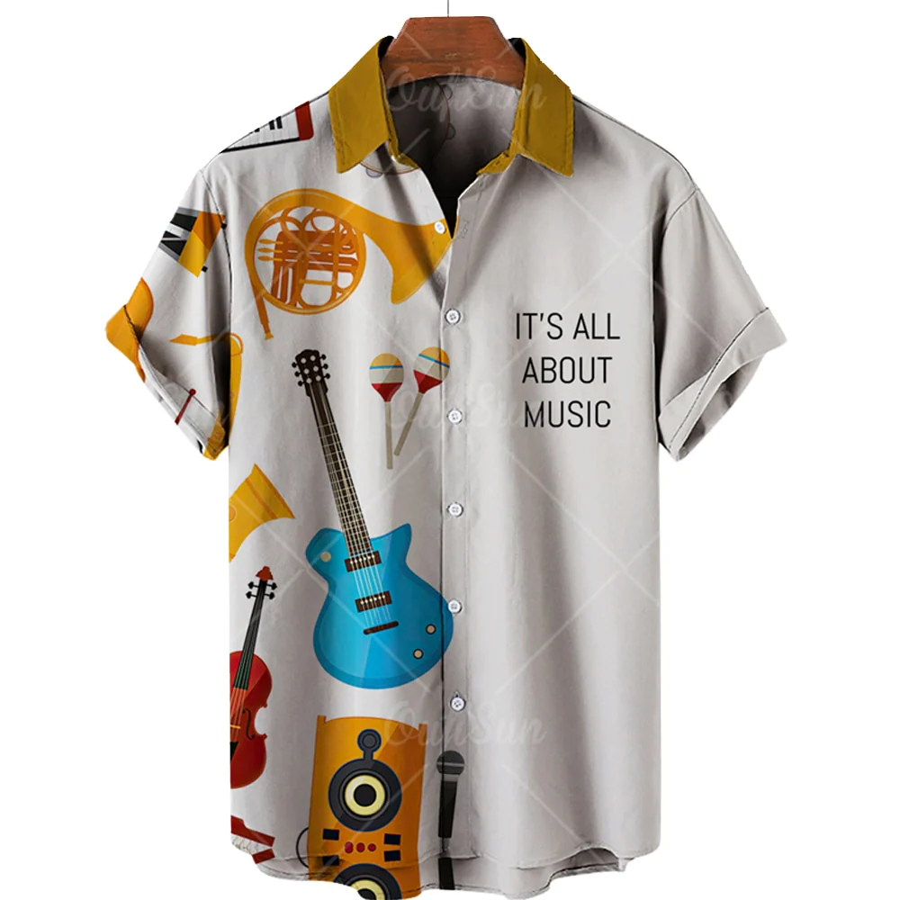 Camisa Manga Curta Masculina Estampada - Image 4