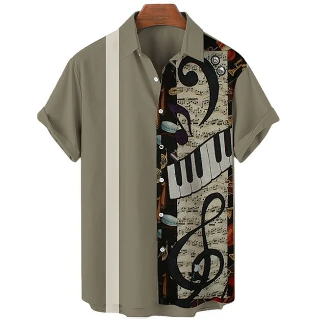 Camisa Manga Curta Masculina Estampada - Image 5