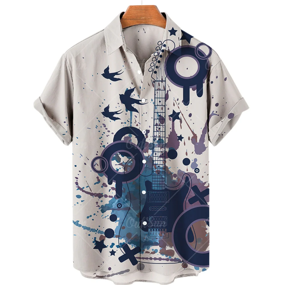 Camisa Manga Curta Masculina Estampada - Image 7
