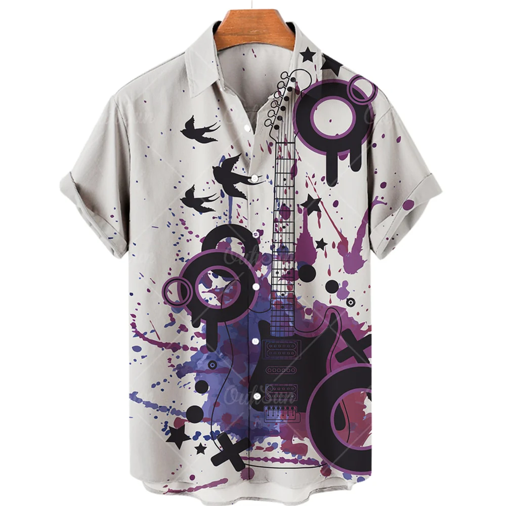 Camisa Manga Curta Masculina Estampada - Image 8