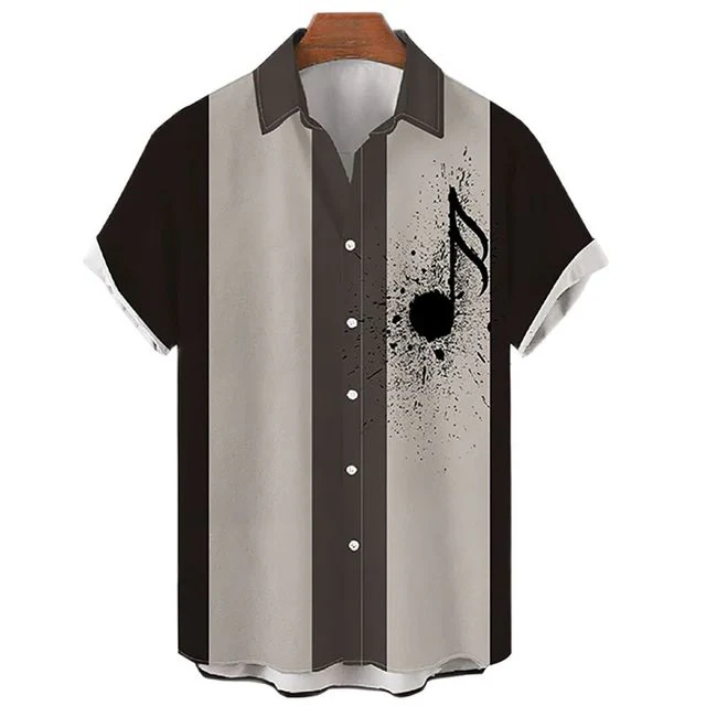 Camisa Manga Curta Masculina Estampada - Image 9