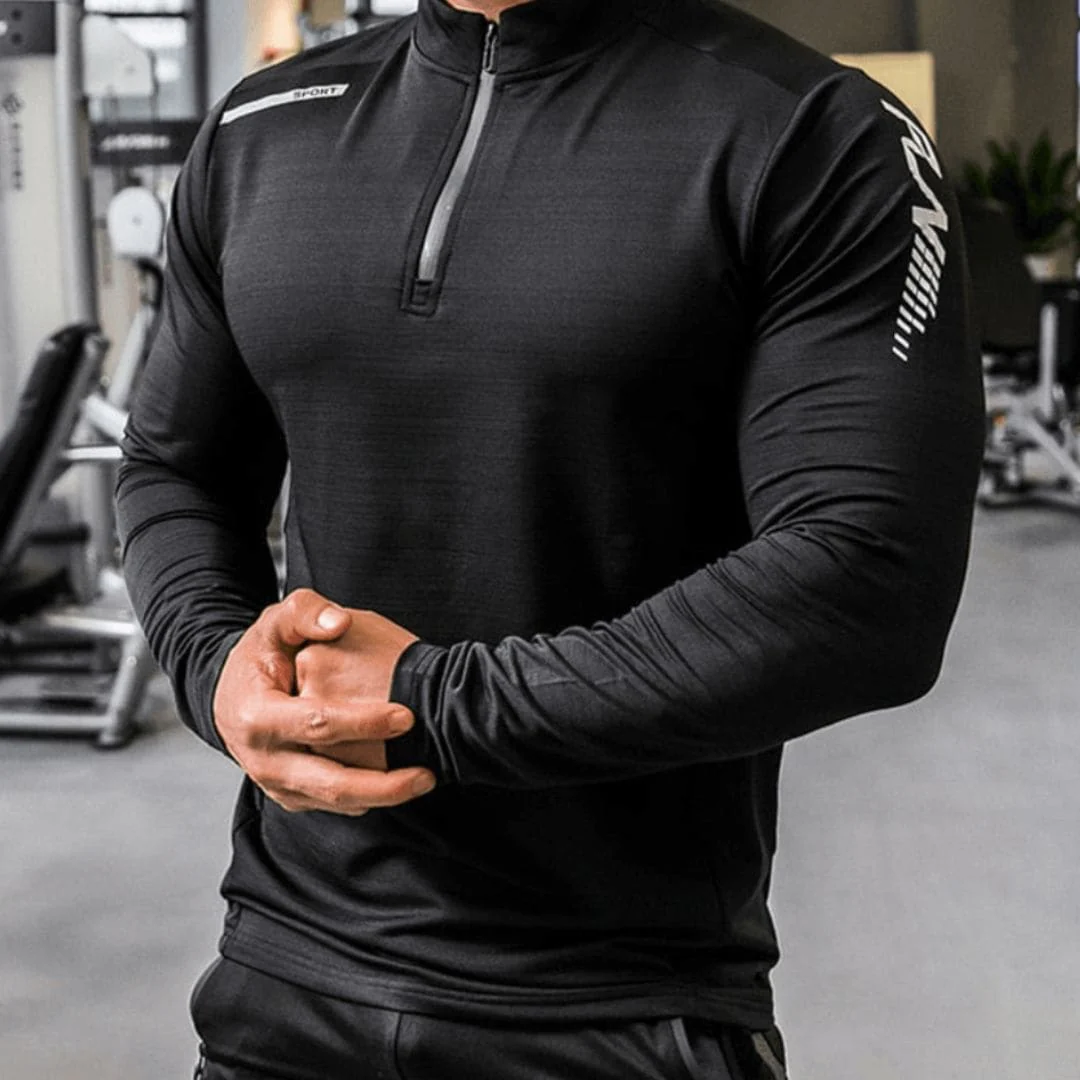 Camiseta Masculina Para Academia Manga Longa Dry Fit - Image 4