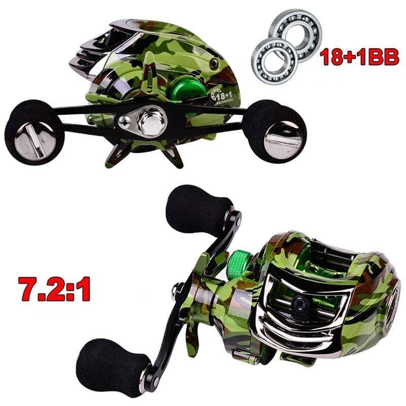 Carretilha de Pesca Pro 18+1 10Kg Drag Camuflada - Image 4