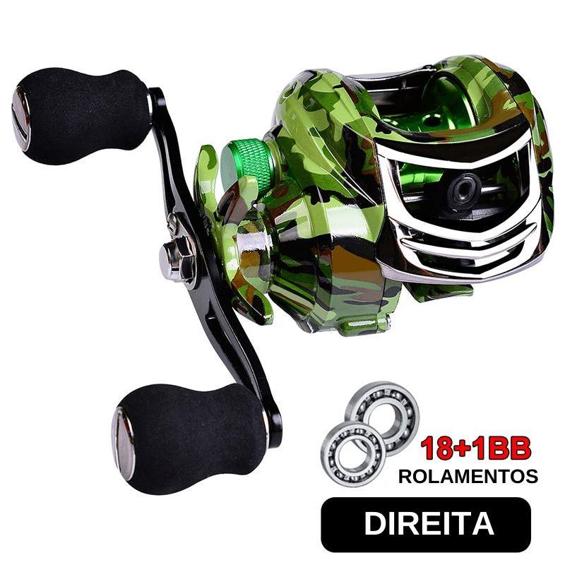 Carretilha de Pesca Pro 18+1 10Kg Drag Camuflada - Image 8