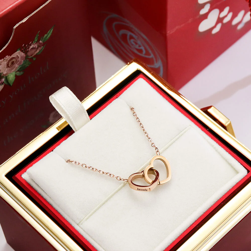 Colar Amor Entrelaçado Prata 925 + Rosa Real Preservada - Image 17