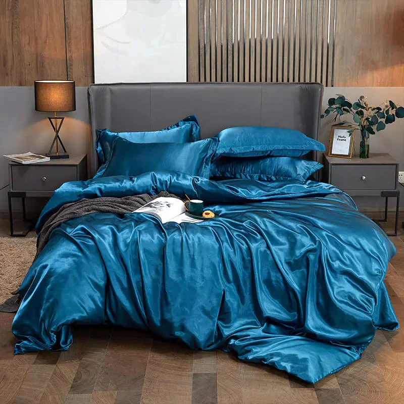 Conjunto de Roupas de Cama de Cetim - 4 unidades - Image 4