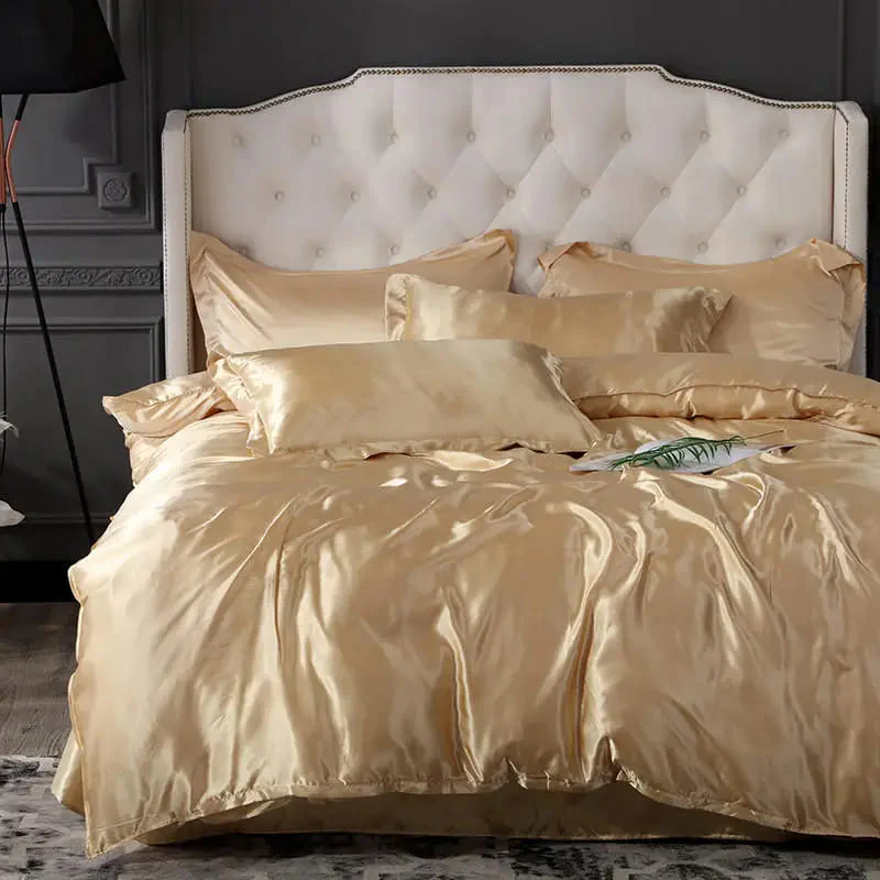 Conjunto de Roupas de Cama de Cetim - 4 unidades - Image 5