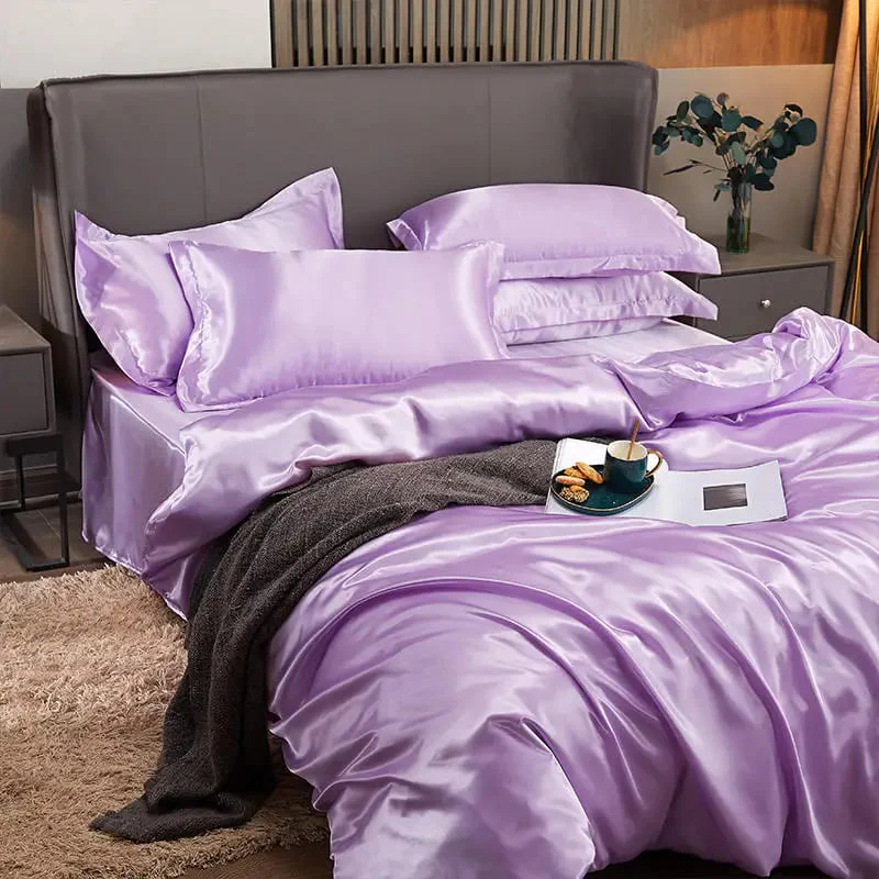 Conjunto de Roupas de Cama de Cetim - 4 unidades - Image 6