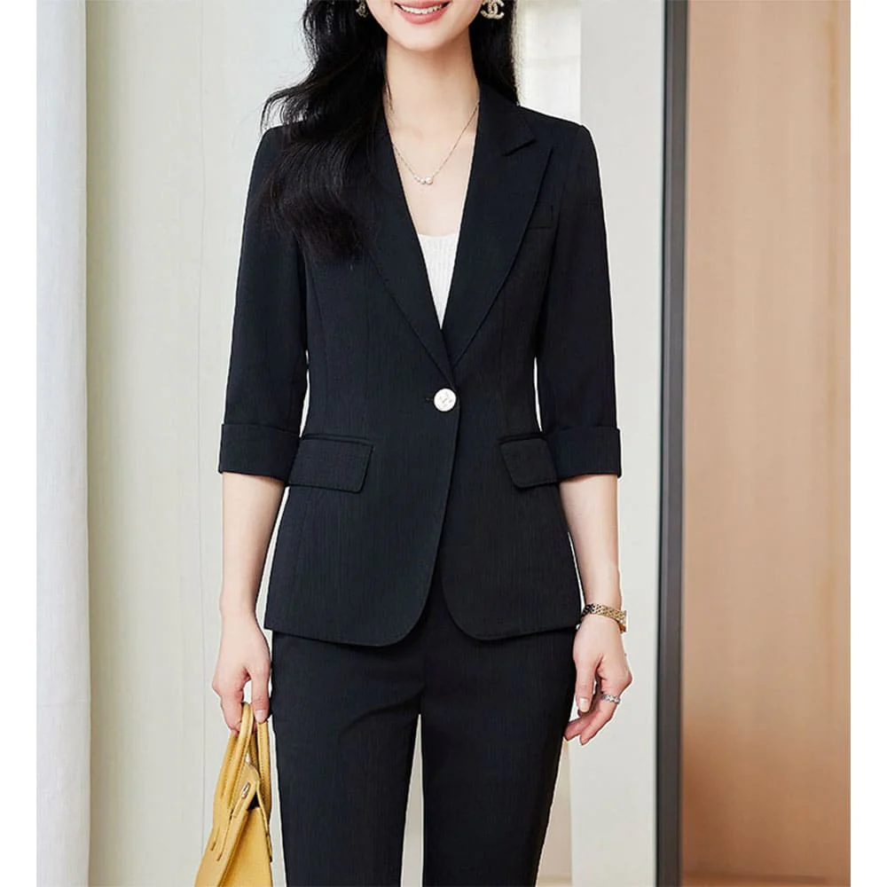Conjunto Feminino Formal - Blazer + Calça De Alfaiataria - Image 4