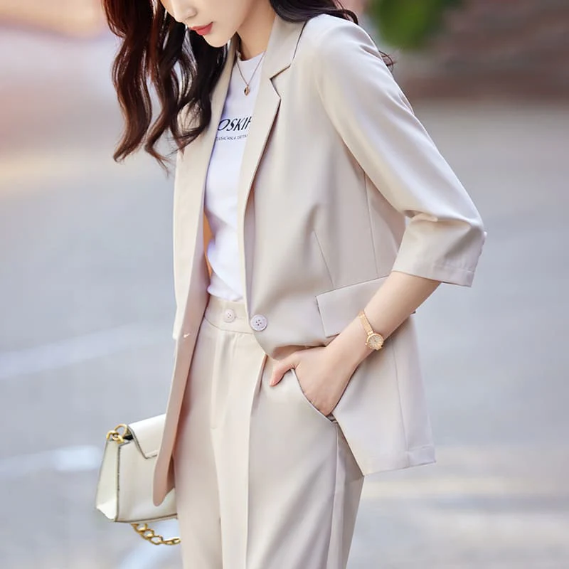 Conjunto Feminino Formal - Blazer + Calça De Alfaiataria - Image 5