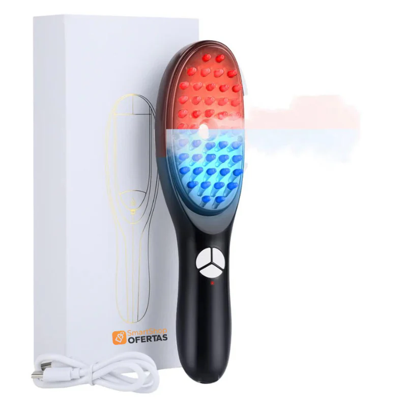 Escova Smarts Terapia™ - LED Anti-queda 4 em 1 para Crescimento Capilar - Image 3