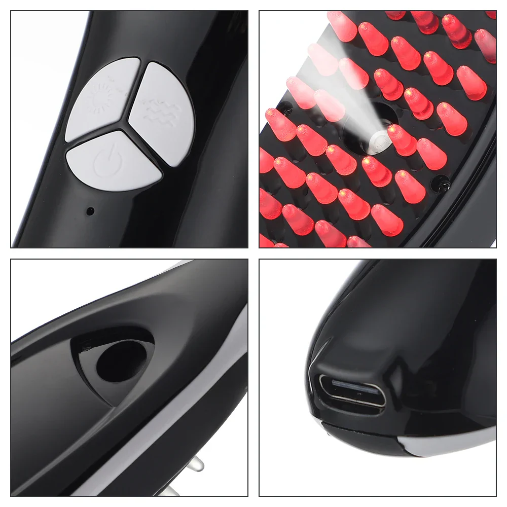 Escova Smarts Terapia™ - LED Anti-queda 4 em 1 para Crescimento Capilar - Image 5
