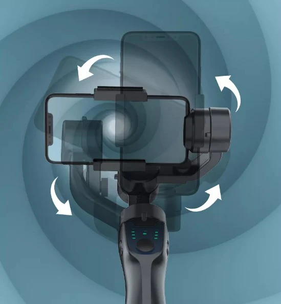 Gimbal Estabilizador de Celular Anti-Vibração Portátil de 3 Eixos - F8 Bluetooth - Image 2