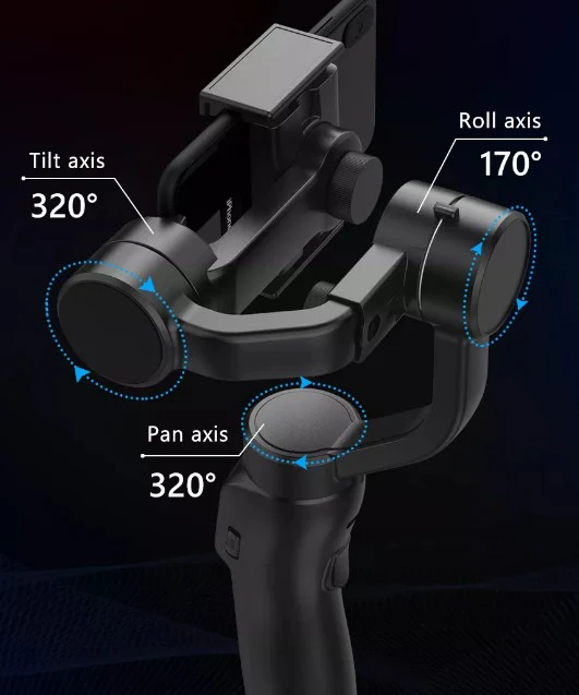 Gimbal Estabilizador de Celular Anti-Vibração Portátil de 3 Eixos - F8 Bluetooth - Image 3