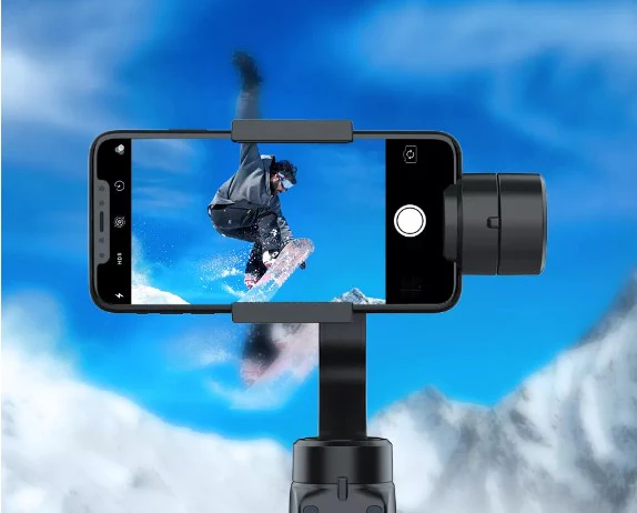 Gimbal Estabilizador de Celular Anti-Vibração Portátil de 3 Eixos - F8 Bluetooth - Image 4