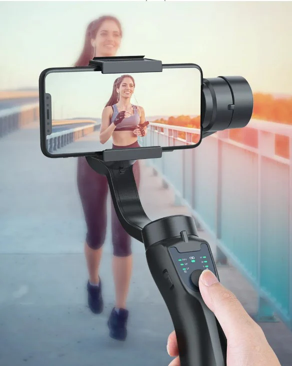 Gimbal Estabilizador de Celular Anti-Vibração Portátil de 3 Eixos - F8 Bluetooth - Image 5