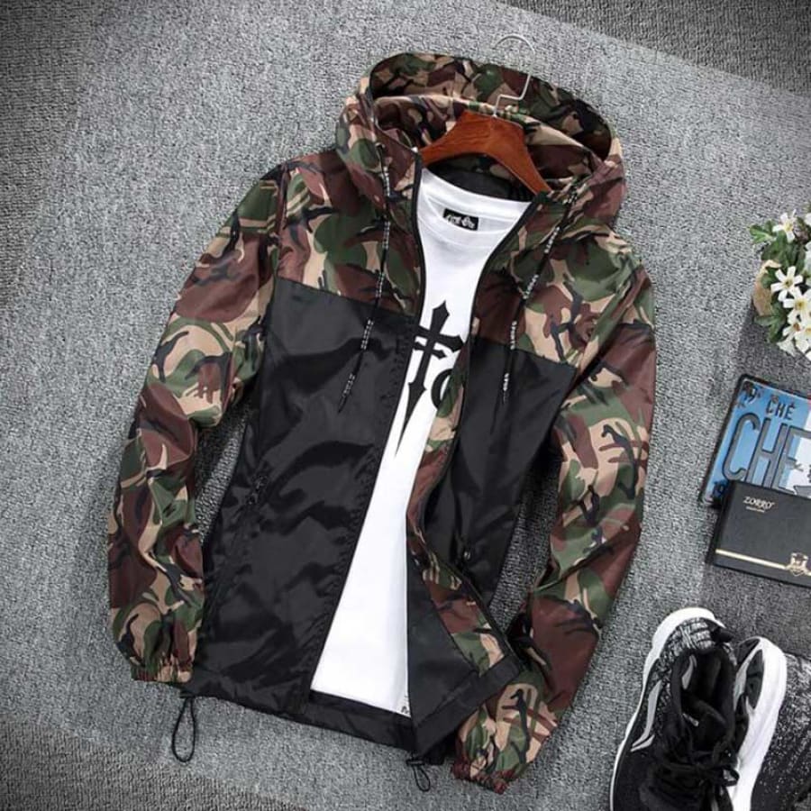 Jaqueta Corta Vento Masculina Camuflada - Image 9