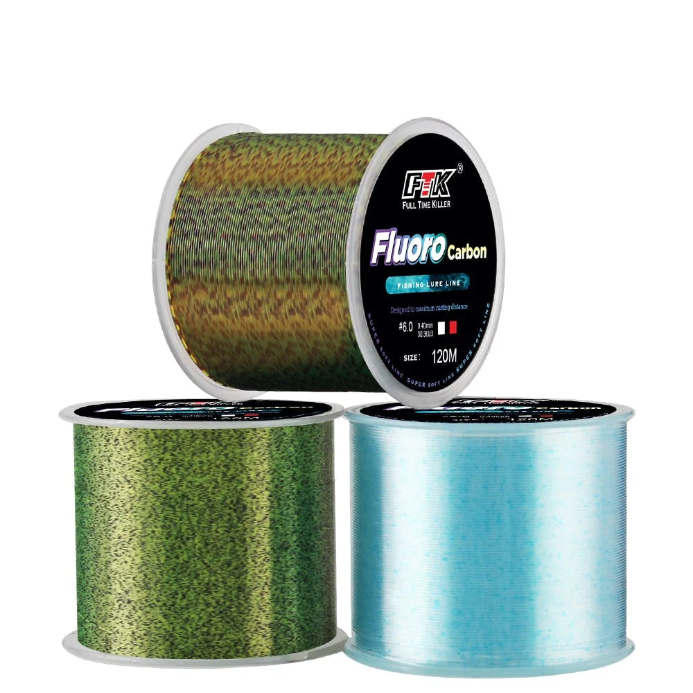 Linha de Pesca Monofilamento FTK Invisível Fluorcarbono 120m - Image 9