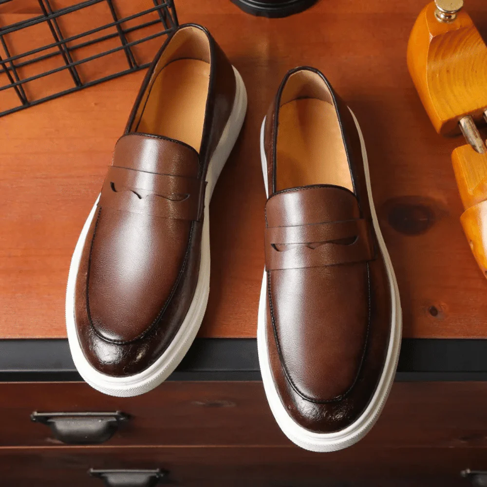Mocassim Slip On Masculino de Couro Reine - Image 6