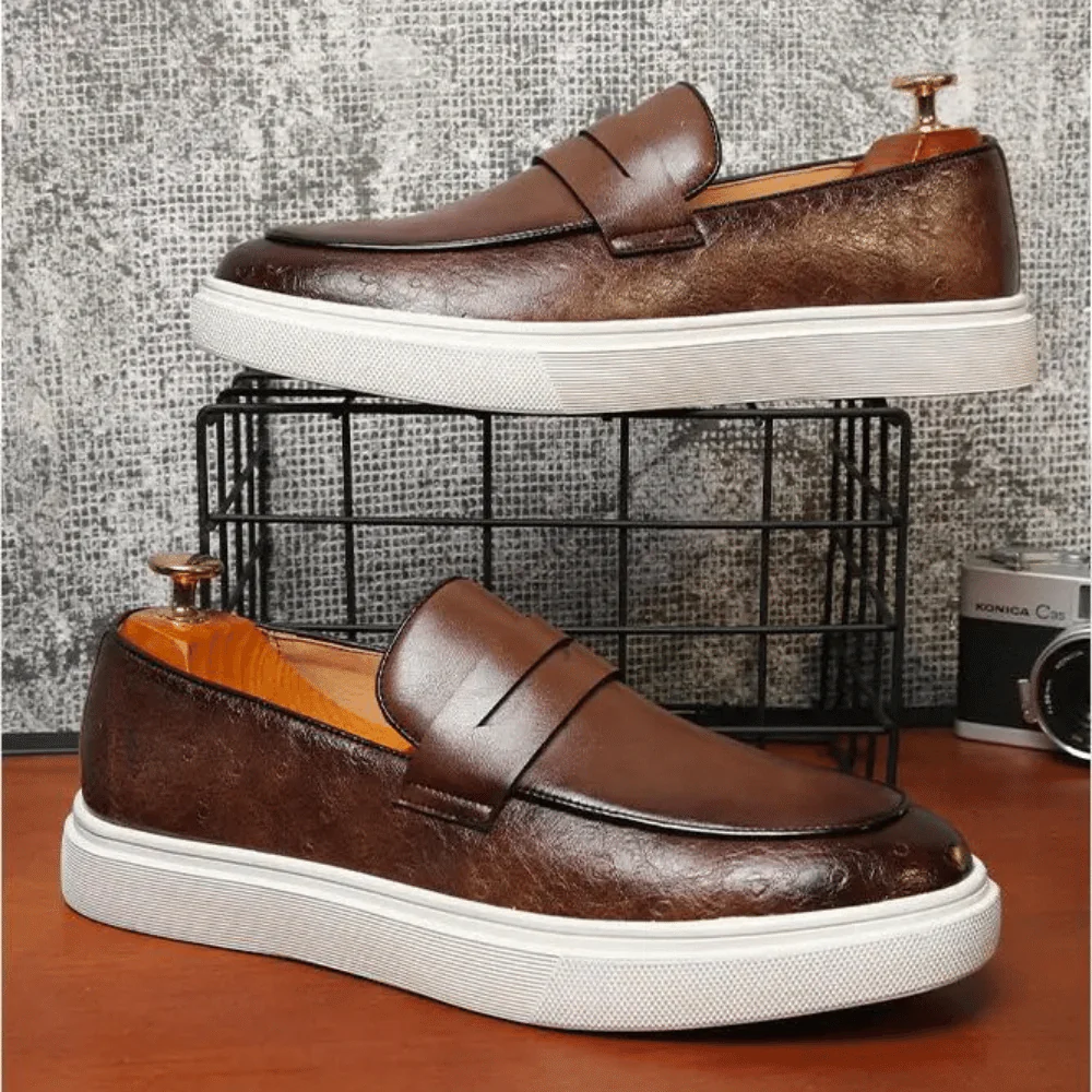 Mocassim Slip On Masculino de Couro Reine - Image 8