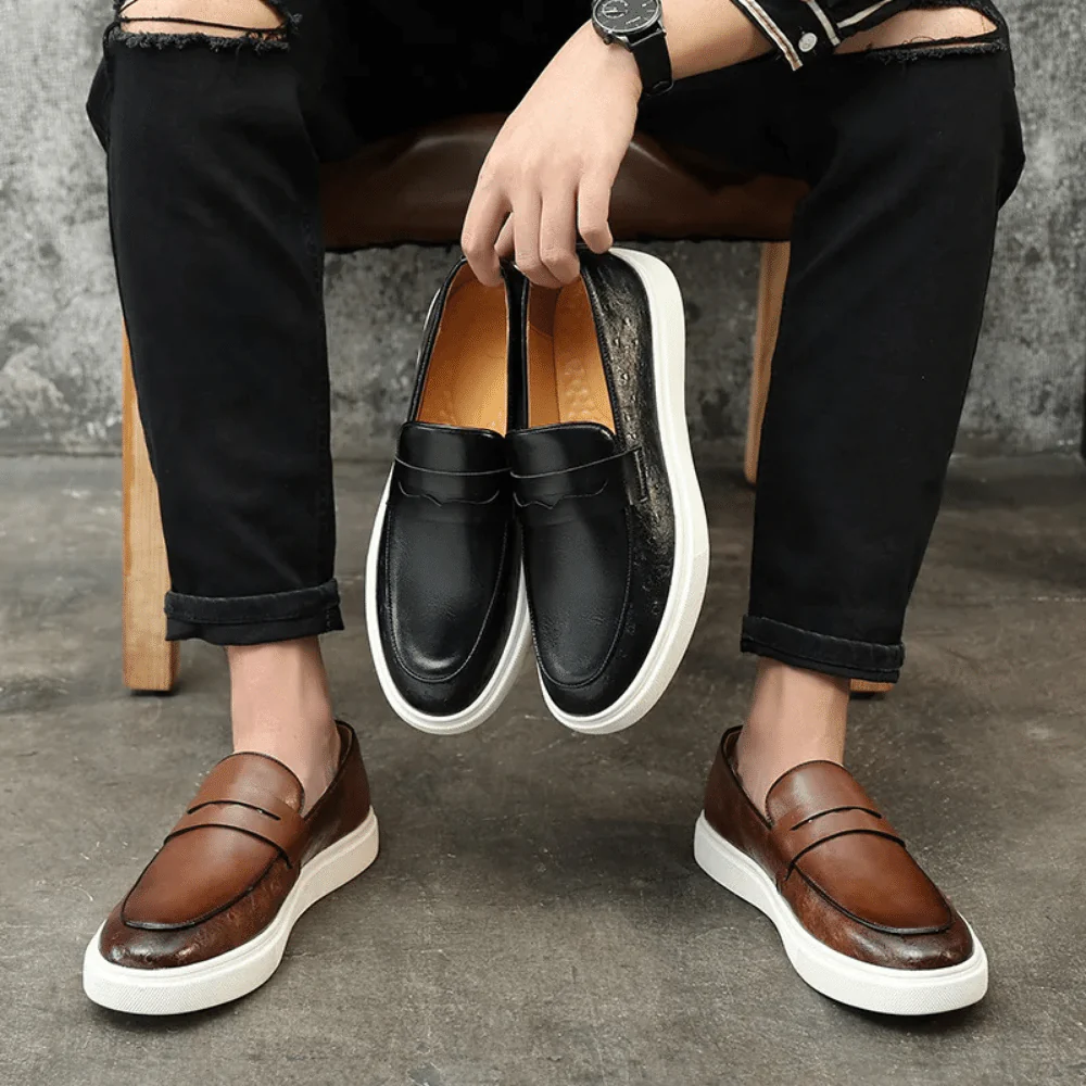 Mocassim Slip On Masculino de Couro Reine - Image 9