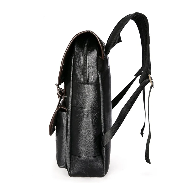 Mochila de Couro Masculina Retrô - Image 4