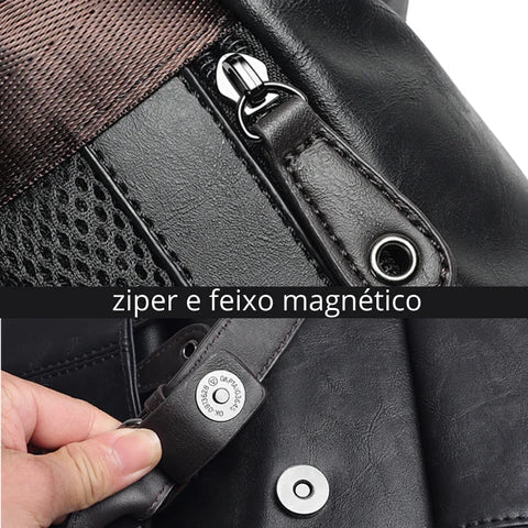 Mochila de Couro Masculino Rústica - Image 11
