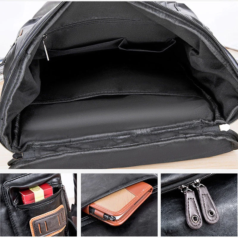 Mochila de Couro Masculino Rústica - Image 12