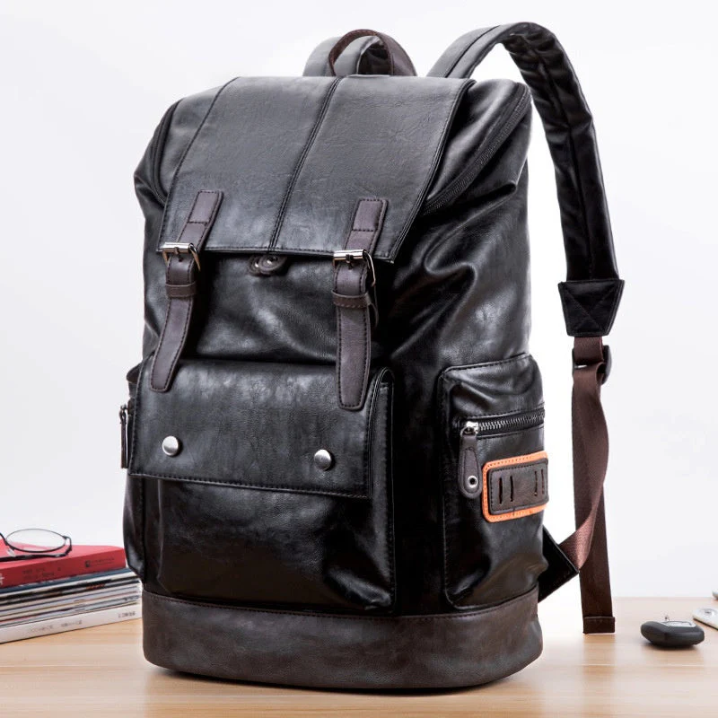 Mochila de Couro Masculino Rústica - Image 4