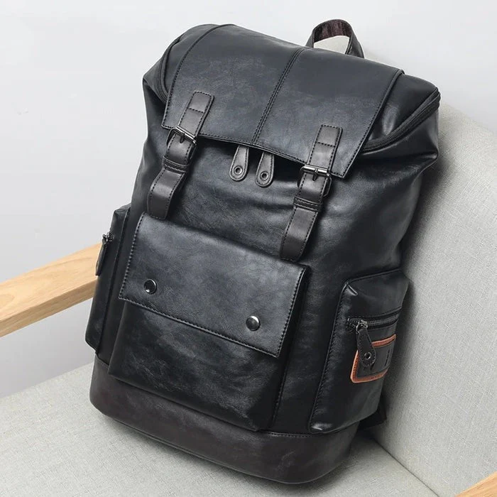 Mochila de Couro Masculino Rústica - Image 6