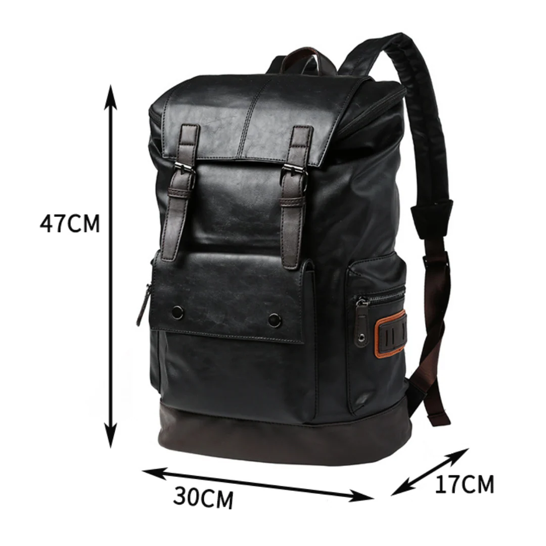 Mochila de Couro Masculino Rústica - Image 8