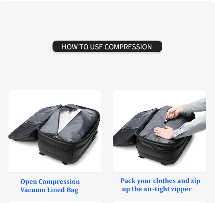 Mochila De Viagem Smart | AirCompress - Image 17