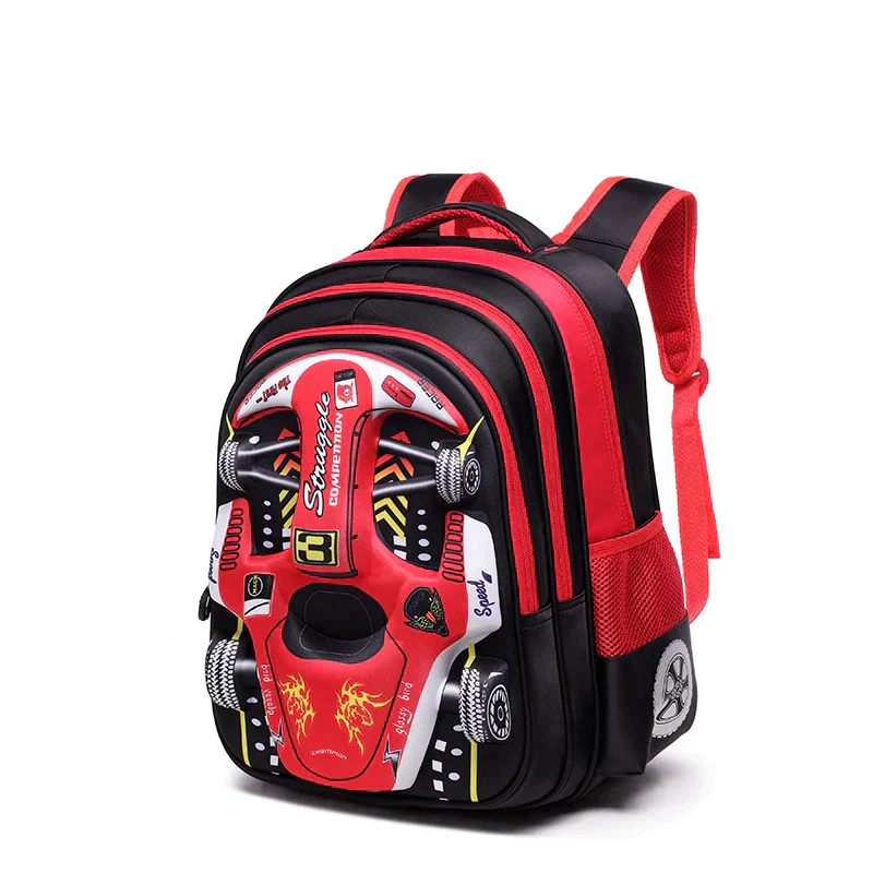 Mochila Escolar Infantil Carro de Corrida 3D - Image 2