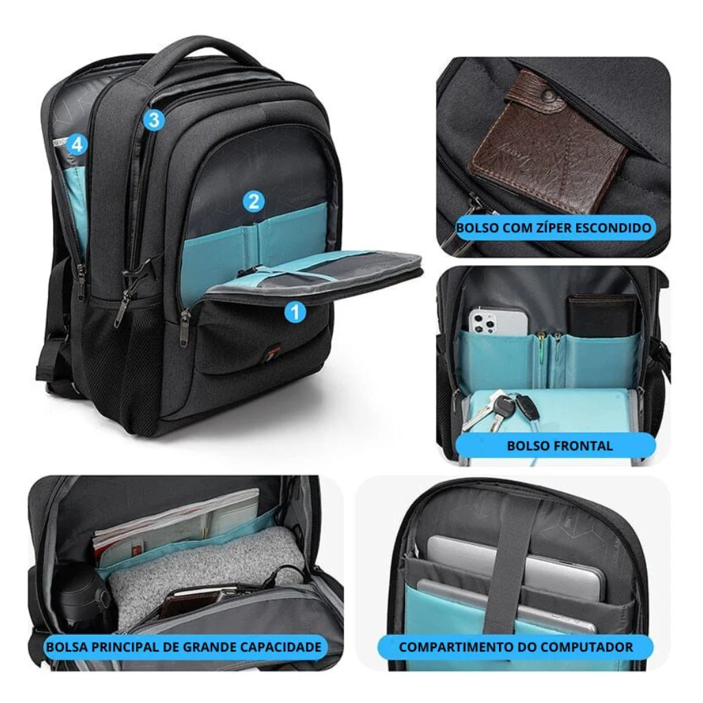 Mochila Executiva com Porta USB - Image 5