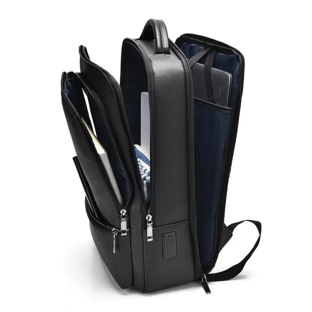 Mochila Executiva de Couro com USB - Image 4