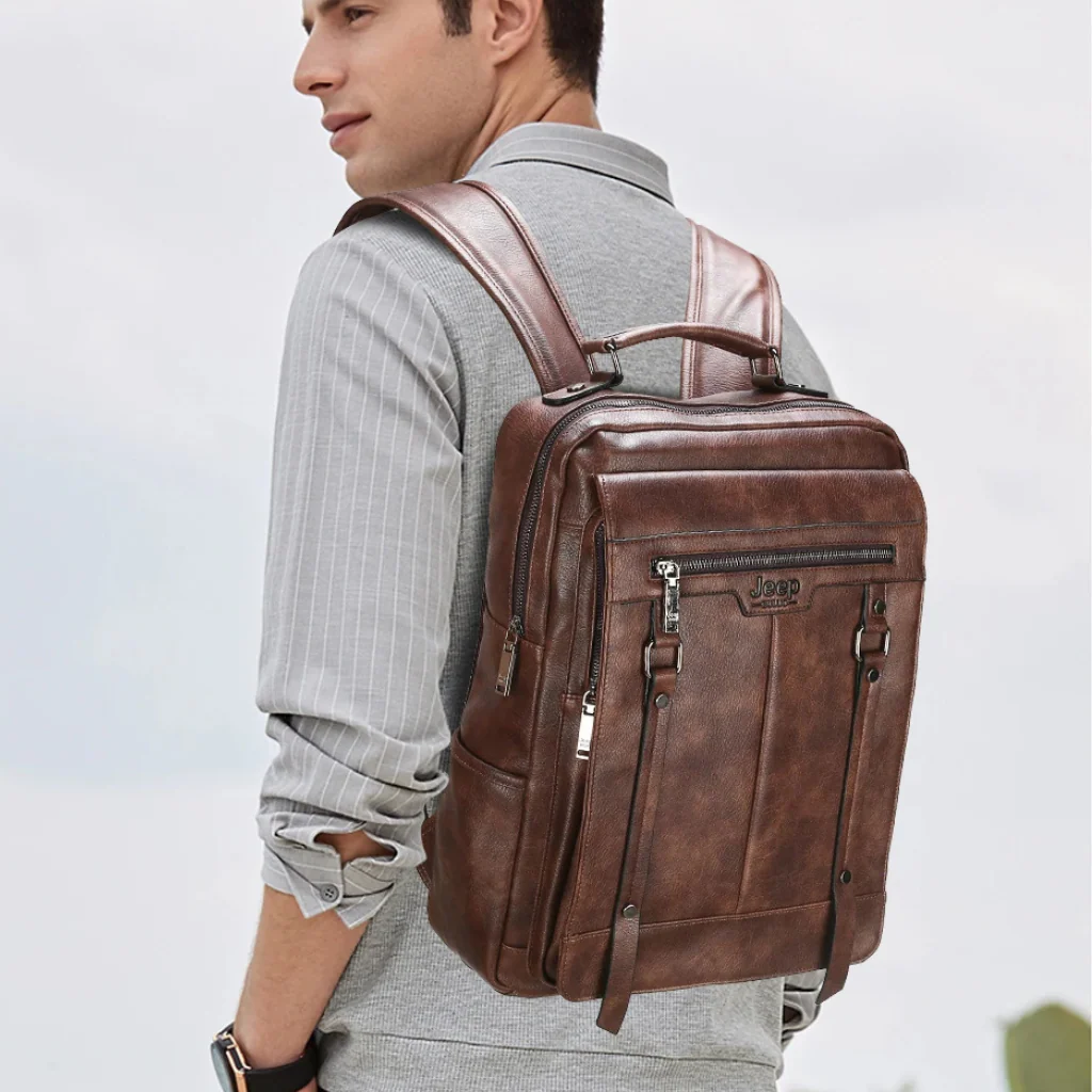Mochila Executiva em Couro Jeep - Image 2