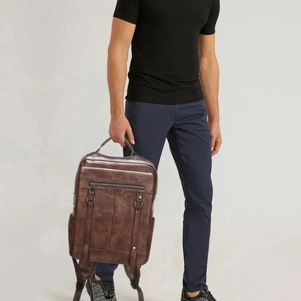 Mochila Executiva em Couro Jeep - Image 4