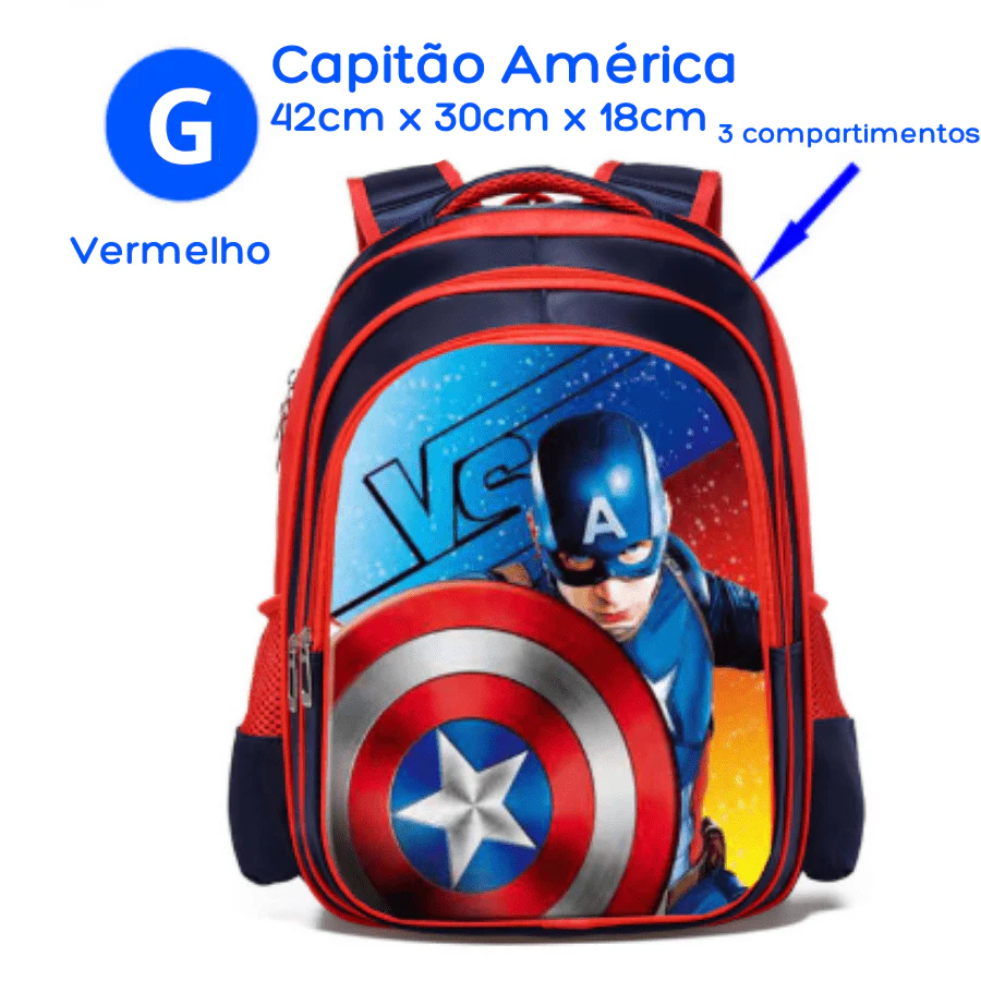 Mochila Infantil Vingadores Heróis - Image 10