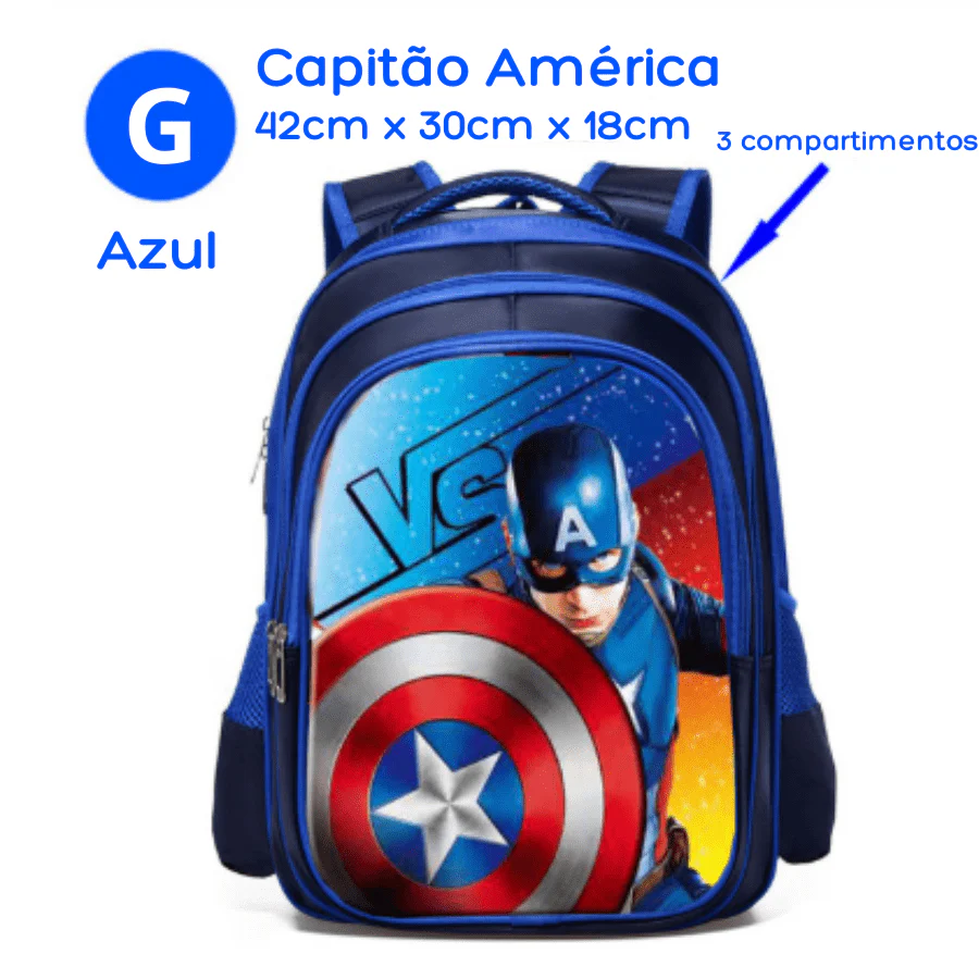 Mochila Infantil Vingadores Heróis - Image 8